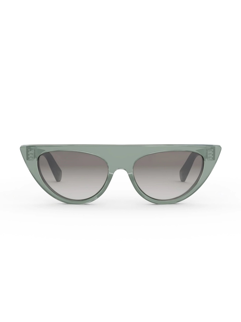 CELINE TRANSPARENT LIGHT GREEN/SMOKE GRADIENT CAT EYE SUNGLASSES CL40228I